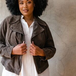ABLE Maha Suede Leather Jacket 3X EUC
